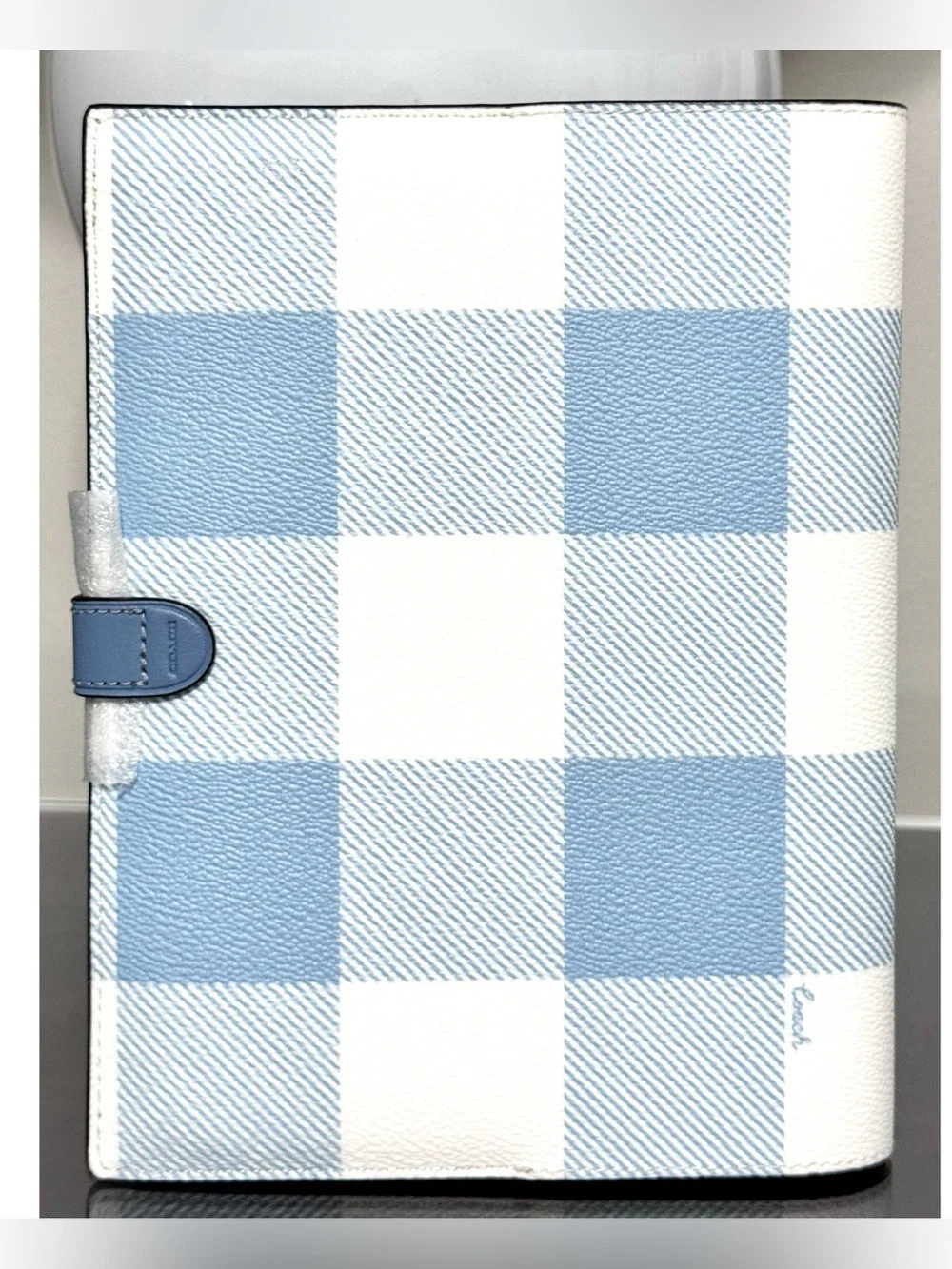 COACH Notebook With Gingham Print
